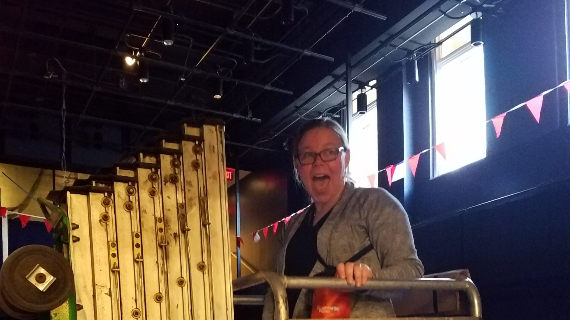 Kascey rides a genie