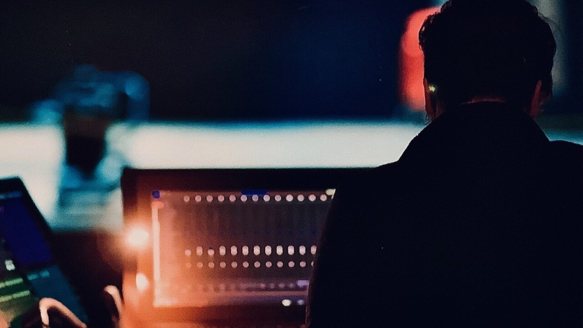 Caroline at a lighting console